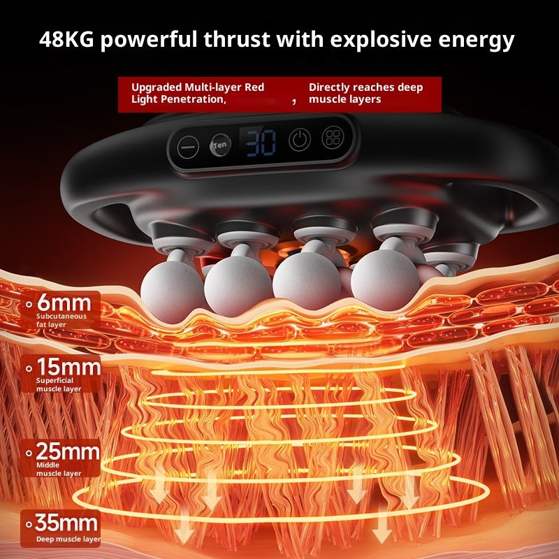 Multi-Head Deep Tissue Massage Gun – Electric Muscle Relaxation Massager for Full Body