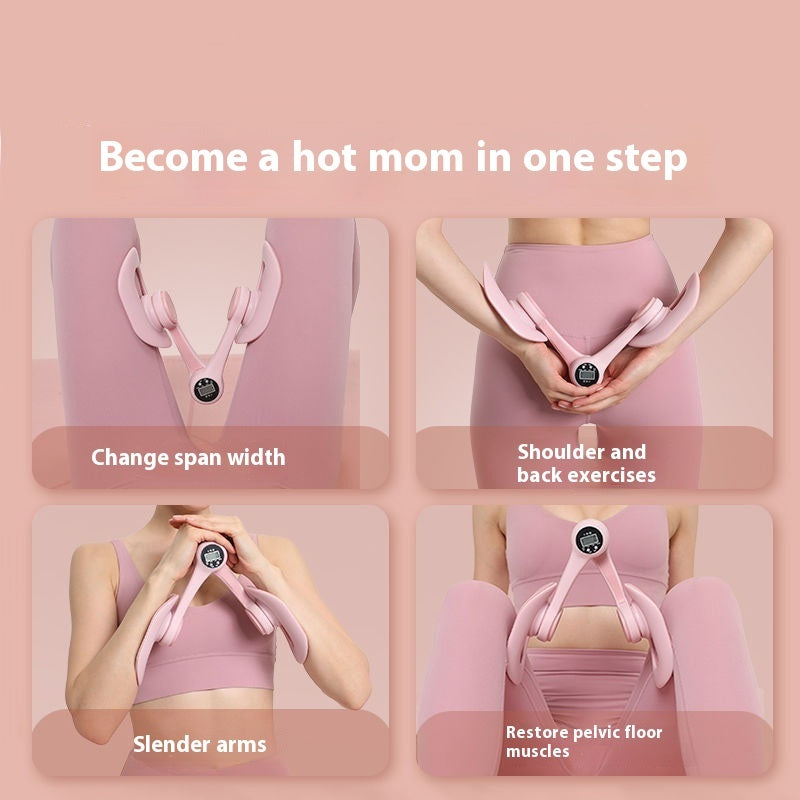 Ergonomic Thigh Trainer with LCD Counter – Adjustable Pelvic & Leg Exercise for Men & Women