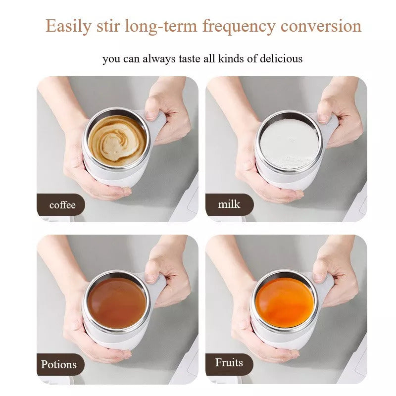 Rechargeable Self-Stirring Coffee Mug – Electric Automatic Mixing Cup for Coffee & Milkshakes