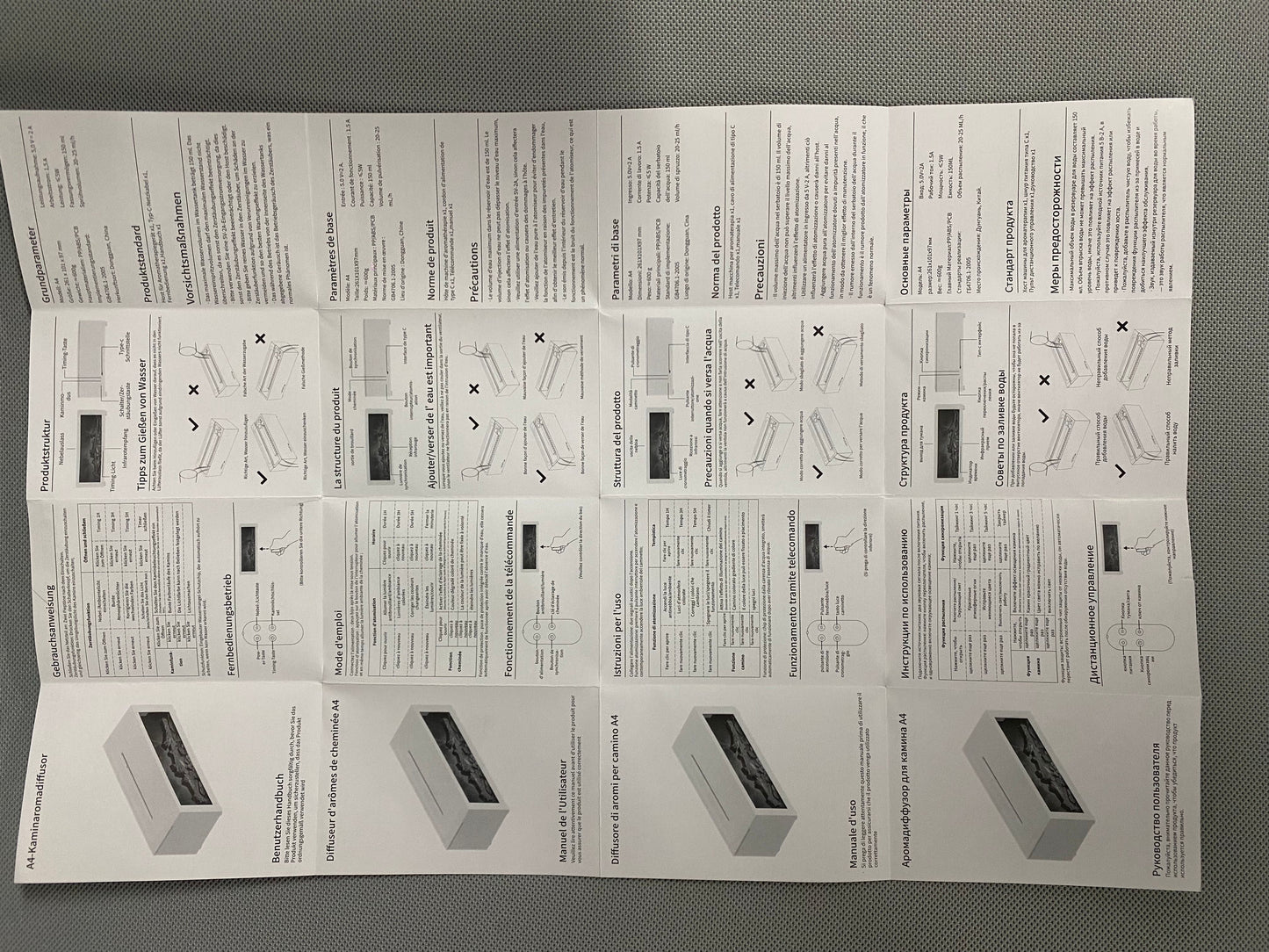 Fireplace Flame Effect Aromatherapy Diffuser – Ultra-Quiet Humidifier with LED Flame Simulation