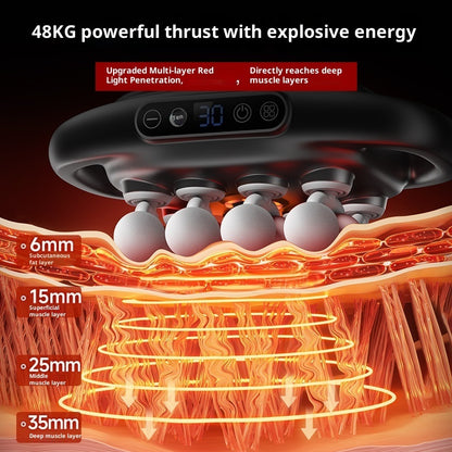 Multi-Head Deep Tissue Massage Gun – Electric Muscle Relaxation Massager for Full Body